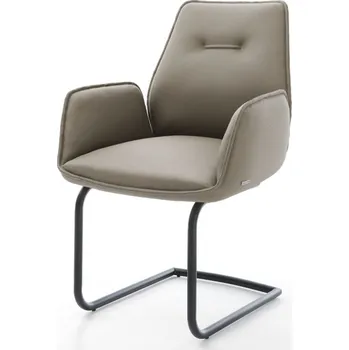 Jídelní židle Jídelní židle Zoa-Flex pravá kůže béžová konzolová podnož