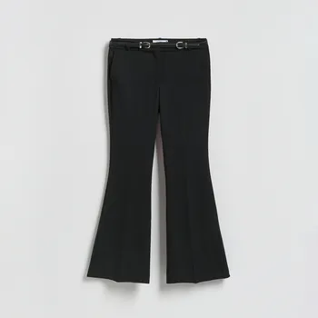 Dámské kalhoty Reserved - Kalhoty s páskem - černý - YT339-99X - YT339-99X-M