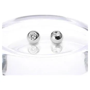 Piercing ZL01162-1204-WG Náhradní kulička, bílé zlato 1,2 x 4 mm, 585/1000