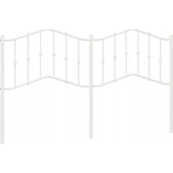 Ocelové čelo postele bílé 187x98cm