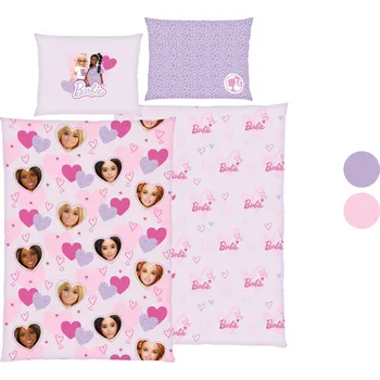 Povlečení Barbie Dětské ložní povlečení Renforcé, 140 x 200 cm, 70 x 90 cm