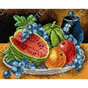 Výtvárné potřeby Tištěná předloha pro výšivku - 24 x 30 cm - Zátiší s melounem