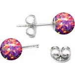 NBP20-OP39 Stříbrné opálové náušnice - 5 mm