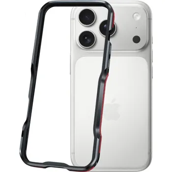Pouzdro na mobilní telefon Luphie ochranný kovový rámeček pro iPhone 17 Pro Max - černočervený
