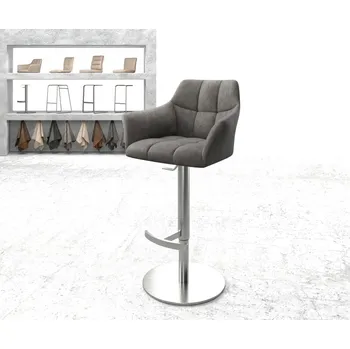 Barová židle Barová židle Yulo-Flex vintage antracitová otočná podnož