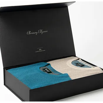 Pánský svetr Set pánských svetrů EDGARO Biscotto a Petrol, 2 ks v dárkovém boxu