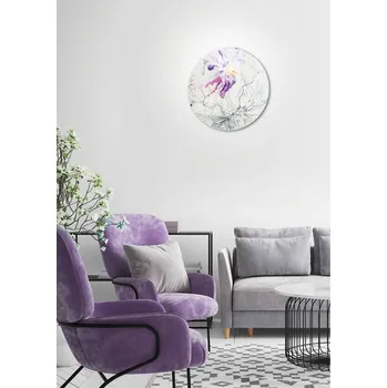 Stropní lampa s pružinou E27 fialová