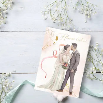 Svatební přání Hlavně lásku - Otevírací přání (65 Kč)