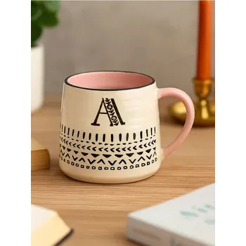 Sinsay - Keramický hrnek s písmenem - pastelová růžová - 214GI-03X - 214GI-03X-ONE