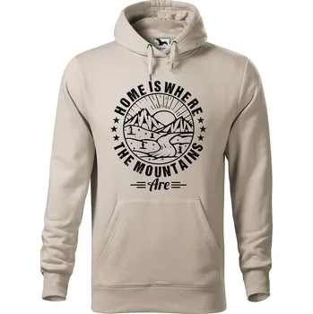 Pánská mikina DOBRÝ TRIKO Pánská mikina s potiskem Home is where Velikost pánské mikiny: L, Barva: Červená