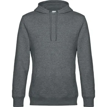 Pánská mikina B&C Pánská mikina s kapucí King Hooded Barva: Šedý melír tmavý, Velikost: XXL
