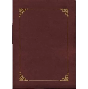 Galeria papieru Desky uzavíratelné - se zl.rámečkem, vínové, 10 ks