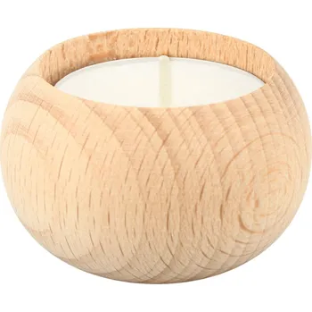 Svícen Galanteriadrew Oválný dřevěný svícen na čajovou svíčku – přírodní masiv