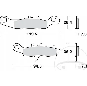 Brzdová destička TRW MCB697SI Sada brzdových destiček, kotoučové brzdy