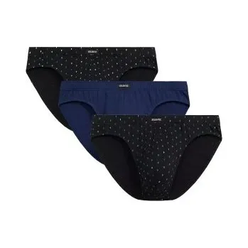 Slipy 3 PACK slipy Atlantic 3MP-204 - bavlna Černo-modrá S