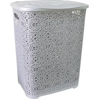 Koš na prádlo Koš na špinavé prádlo MONACO 57x45x38cm šed.metalíza