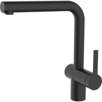 Vodovodní baterie Páková baterie Caressi s černým potahem CA1108BK U ECO s výsuvnou koncovkou