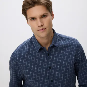 Pánská košile Reserved - Košile regular fit z egyptské bavlny - tmavomodrá - 125GT-59X - 125GT-59X-XXL