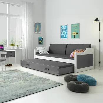 Dětsný nábytek SMB DAVE 90 x 200 cm Grafit - šedá