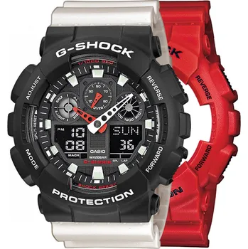 Hodinky Casio pánské hodinky SET GA-100B-4AER + BEZEL 10508136 + PASEK 10395227