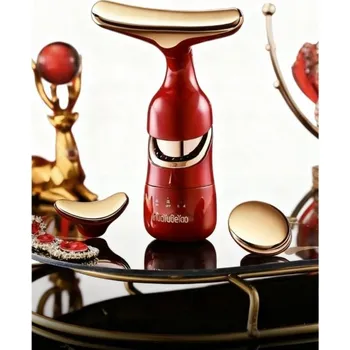 Masážní přístroj MASÁŽNÍ PŘÍSTROJ LIFTING 3v1 NA OBLIČEJ A KRK, VIBRAČNÍ, PROTI VRÁSKÁM, 3 NÁSTAVCE