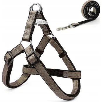 Postroj pro psa Postroj pro psa s vodítkem Pro procházky 120 cm Barva Hnědá Velikost S