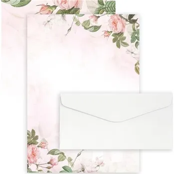 Kancelářské potřeby Dopisní sada - 10 obálek DL Smooth, bílé, 20 listů