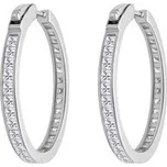 NB-3959 Stříbrné náušnice kruhy se zirkony