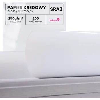 Fotopapír Křídový papír SRA3 250g křída gloss lesklý bílý na plakáty 200 listů