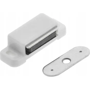 Nábytkové kování MAGNET MAGNETICKÝ ZÁMEK NA NÁBYTEK GTV PRO SKŘÍŇKY ČELA NÁBYTKU, BÍLÝ