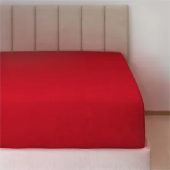 Prostěradlo Jiří Polášek Elastická froté prostěradla tmavě červená 26 Velikost: 90x200 na výšku 15-18 cm N