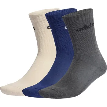 ADIDAS Ponožky s odpružením Linear Crew Socks balení 6 párů 40/42 BÉŽOVÁ|MODRÁ|ŠEDÁ