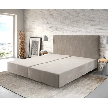 Postel Boxspring postel Dream-Well 180x200 cm mikrovlákno béžová