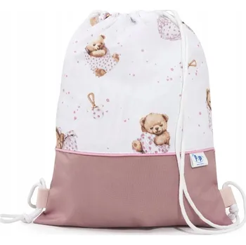 Prostěradlo Batůžko-pytlík do školky - Bílý spící medvídek