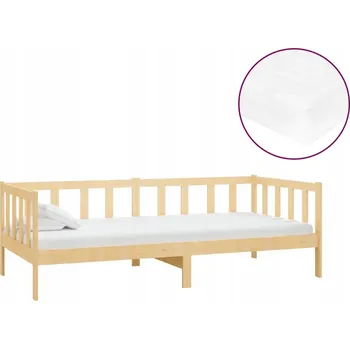 Postel Dřevěná manželská postel VidaXL 90x200 cm bílá