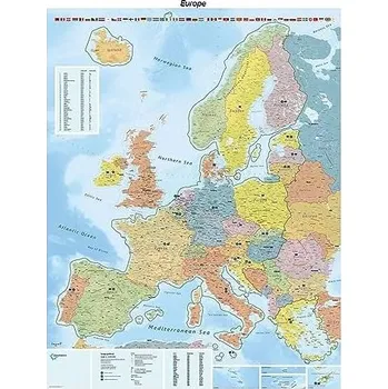 Mapa Evropy s laminací 90 x 123 cm