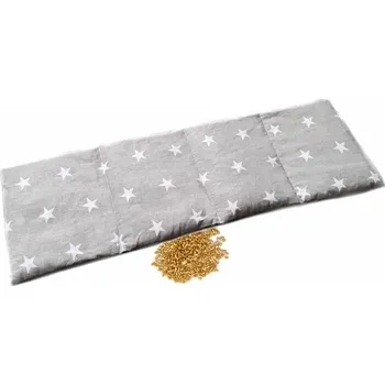 Polštář Bederní nahřívací polštářek s pšenicí, hvězdy, bílá