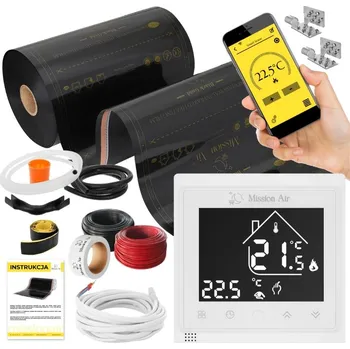 Topná rohož SET Fólie Vyhřívací Podložka INFRAČERVENÁ 3 m² 160 W/m²