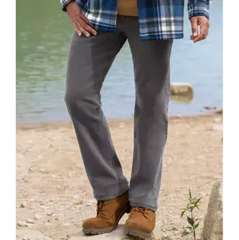 Pánské džíny Atlas For Men Šedé strečové džíny rovného střihu Regular, Šedá , Velikost 52 P1138