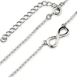 ZB87072-ST Stříbrný náhrdelník nekonečno - nekonečno - ležatá osmička