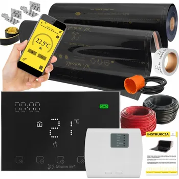 Topná rohož SADA Fólie Vyhřívací Podložka INFRAČERVENÁ 7m2 160W