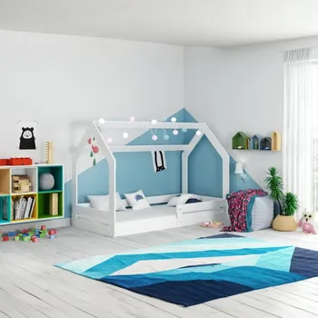 SMB Dětská postel z masivu HOME 2, 80x160 cm Dekor: Grafit