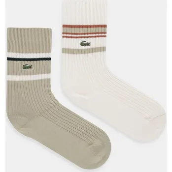 Pánské ponožky Ponožky Lacoste 2-pack béžová barva, RA5988 80X, vel. 39/42