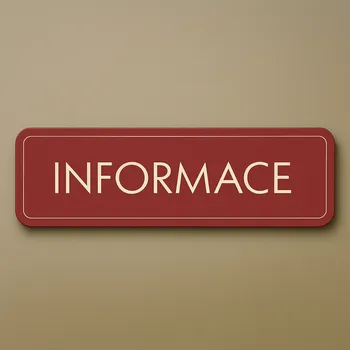 Informační tabulka Informace Samolepka 200 x 70 mm tl. 0.1 mm - průhledná modrá - Kód: 02509