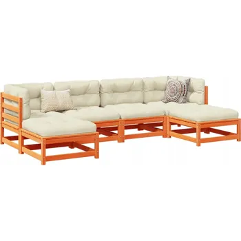 Zahradní nábytek z dřeva VidaXL, béžový, 6 ks