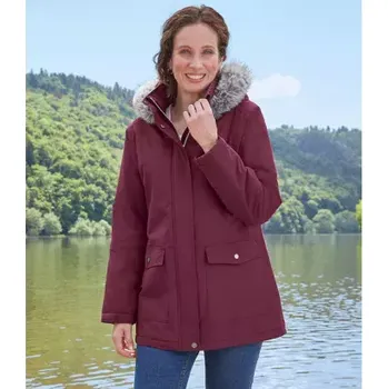 Pánská parka Atlas For Men Parka s kapucí lemovanou umělou kožešinou, Fialová, Velikost 52-54 ZS801