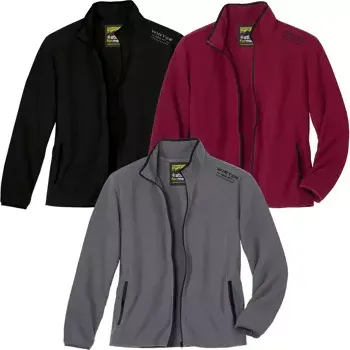 Pánská mikina Atlas For Men Sada 3 mikrofleecových mikin, Černá, Velikost 4XL G9185