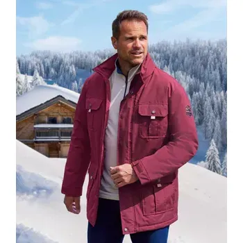 Pánský kabát Atlas For Men Parka Atlas s kapsami , Bordó, Velikost XXL M2171