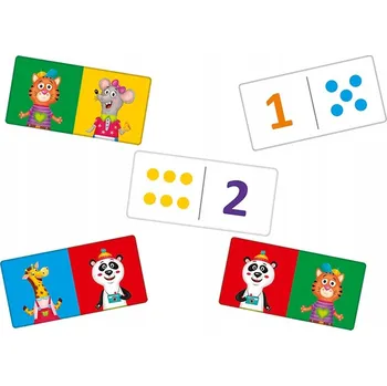 Desková hra Stolní hra MOJE PIERWSZE DOMINO STRATEGICKÁ HRA HRY PRO CELOU RODINU STOLNÍ HRY PRO DĚTI INTEGRAČNÍ HRY RODINNÁ HRA HRY NA LOGICKÉ MYŠLENÍ SADA Kukuryku