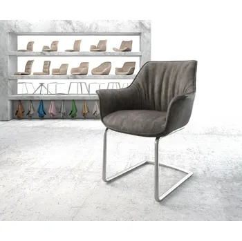 Jídelní židle Jídelní židle Keila-Flex s područkami antracitová vintage